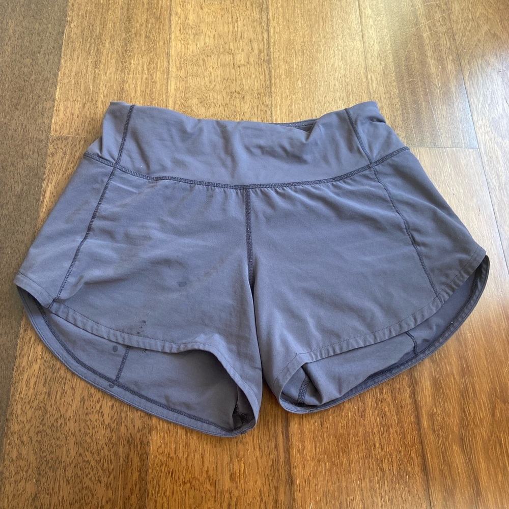 Lululemon shorts! Size 2, 4 inch. Grey